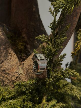 Anillo Reloj BOZHI Plata Ajustable