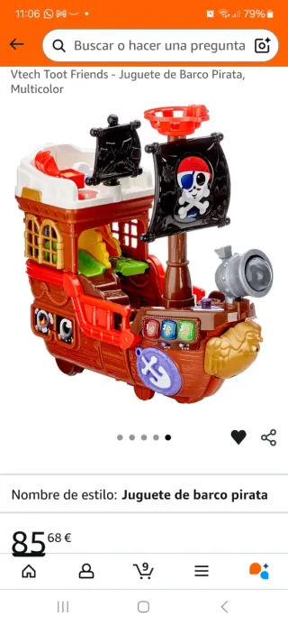 Barco Pirata Vtech con figuras