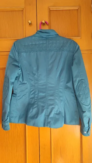 Chaqueta Purificación García Azul Petróleo