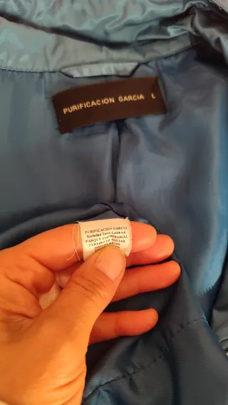 Chaqueta Purificación García Azul Petróleo