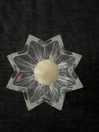 Portacandele stella cristallo