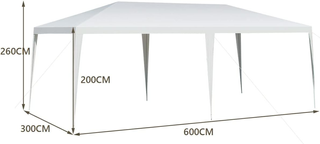 Gazebo da Giardino 3 x 6 m, Tendone per Feste con