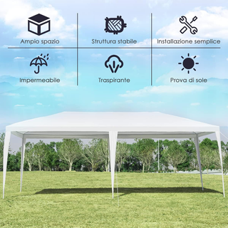 Gazebo da Giardino 3 x 6 m, Tendone per Feste con