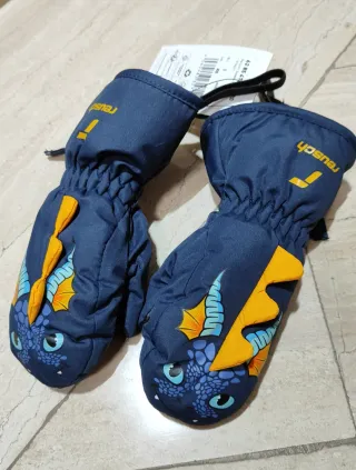 Guantini neve bimbo Reusch dinosauro 1-2 anni