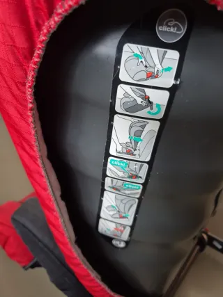 Silla coche Isofix roja