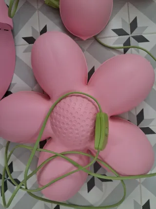 Juego 3 lámparas flor: 2 pared, 1 techo