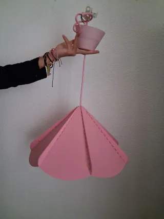 Juego 3 lámparas flor: 2 pared, 1 techo