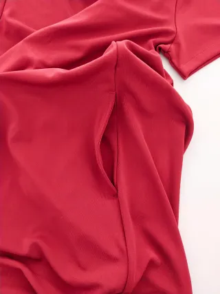 Vestido burdeos cuello polo talla S