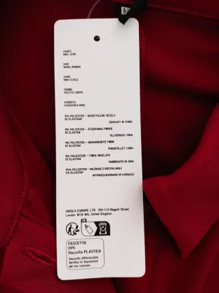 Vestido burdeos cuello polo talla S