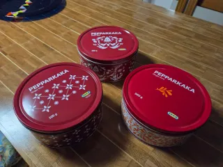 3 Scatole Metallo Biscotti Ikea Pepparkaka