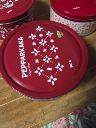 3 Scatole Metallo Biscotti Ikea Pepparkaka