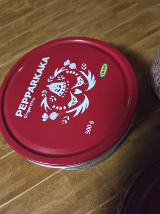 3 Scatole Metallo Biscotti Ikea Pepparkaka