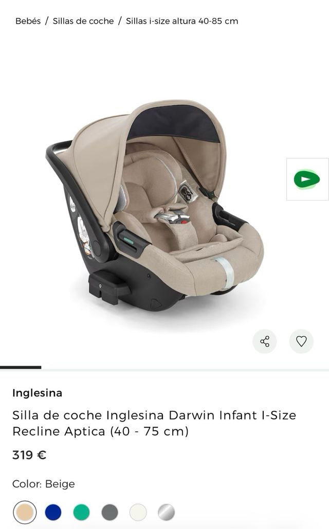 Silla Coche Bebé Inglesina Darwin I-Size