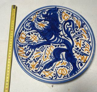 Set di 3 Antichi Piatti in Ceramica