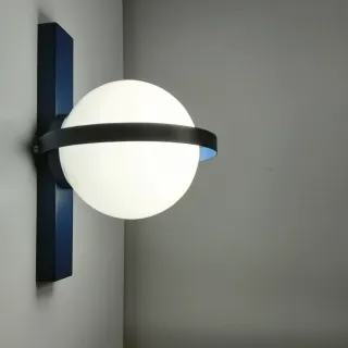 Applique da parete XL blu anni '70