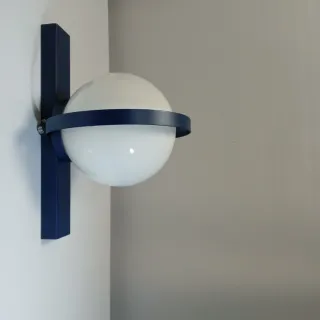 Applique da parete XL blu anni '70