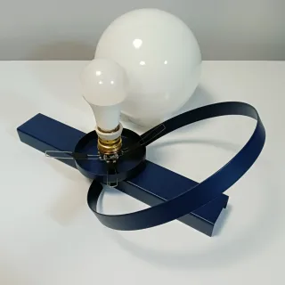 Applique da parete XL blu anni '70