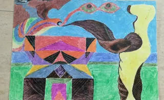 Pintura abstracta antigua