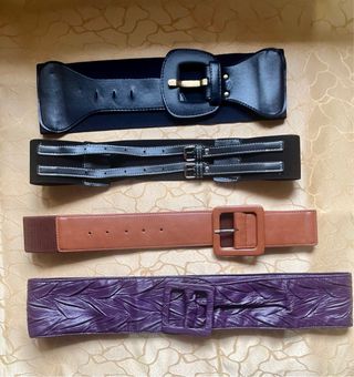 Lotto cinture ecopelle ed elastico