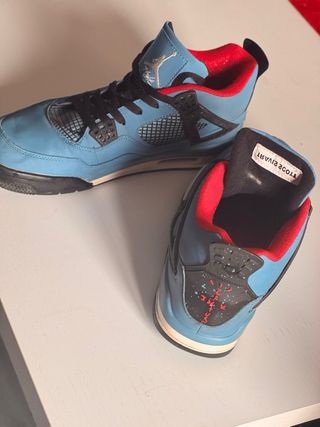 Zapatillas Jordan Air 4 Azul y Rojo