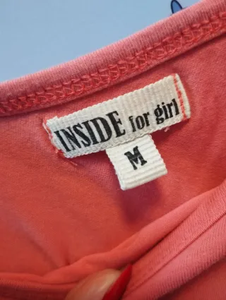 Camiseta rosa INSIDE tirantes nudo talla M