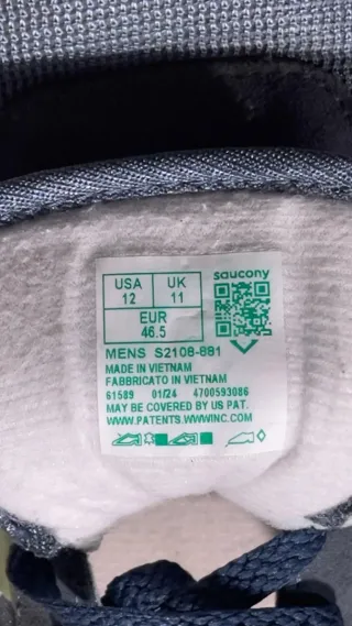 Saucony Scarpe Uomo Blu/Verde Taglia 46.5