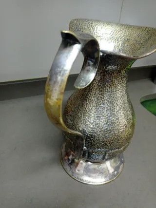 Jarra baño plata años 70