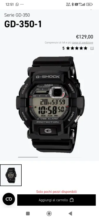 Orologio G-Shock Nero
