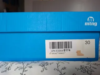 Botas Mustang rosa con lazo. Número 30