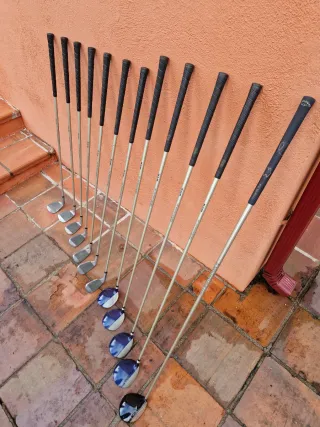 Juego palos de golf, para mujer diestra, con bolsa