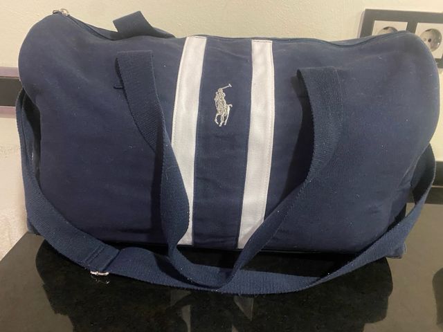 Bolso Polo Ralph Lauren azul y blanco, deportivo