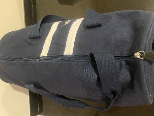 Bolso Polo Ralph Lauren azul y blanco, deportivo