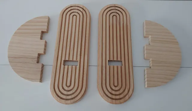 2 piezas de estantes de pared de madera