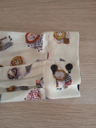 Camisa Zara Estampado Búhos Multicolor