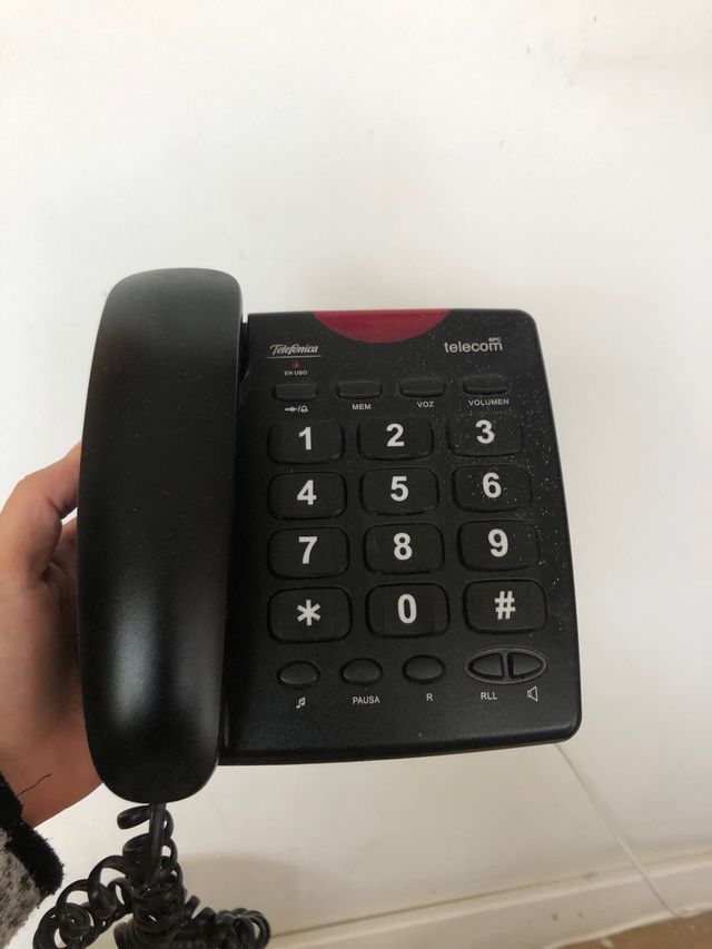 Teléfono fijo Telefonica negro