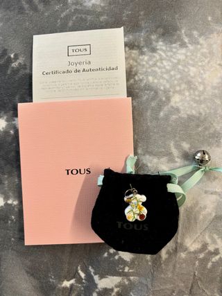 Colgante Tous Oso Flores Plata