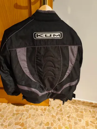 Chaqueta Moto KUM Negra y Gris Talla L