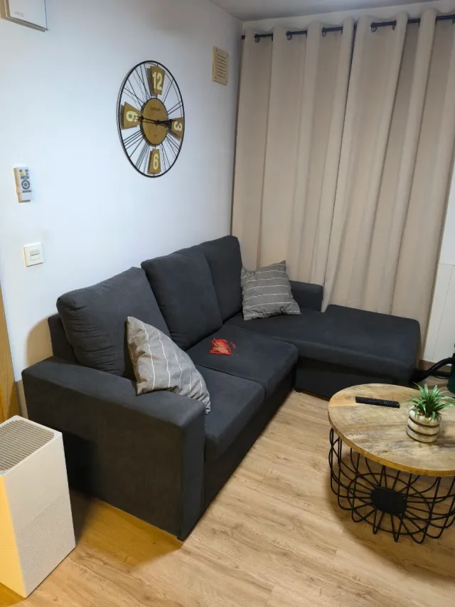 Sofá Chaiselongue reversible Gris Oscuro