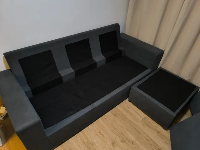 Sofá Chaiselongue reversible Gris Oscuro