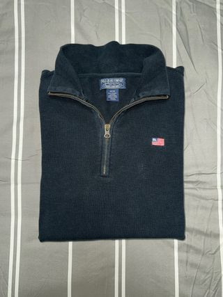 Jersey Polo Ralph Lauren Media Cremallera Azul Tal