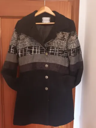 Abrigo paño vintage patchwork