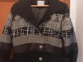 Abrigo paño vintage patchwork