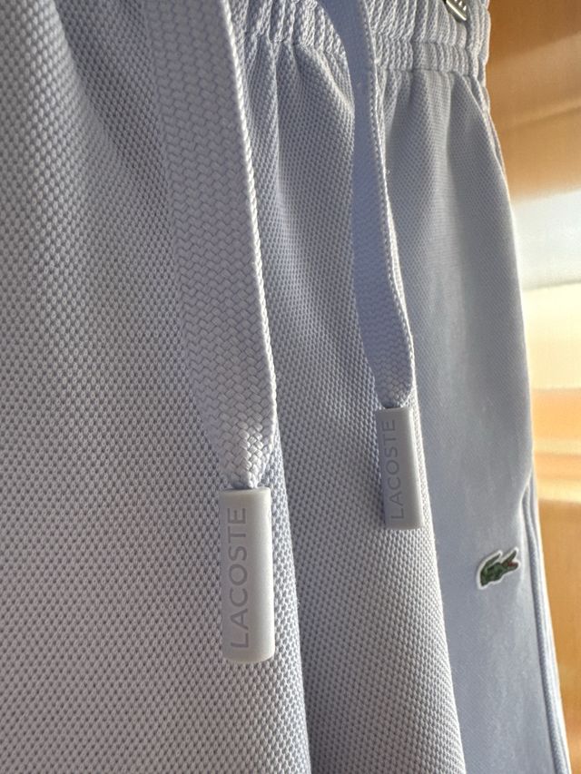 Pantalón sport WOMAN Lacoste piqué azul claro