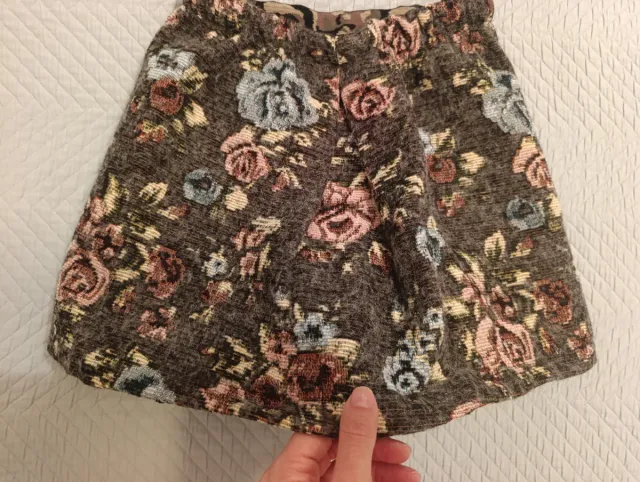 Falda estampada flores niña talla 10