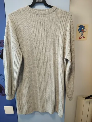 Vestido de lana gris