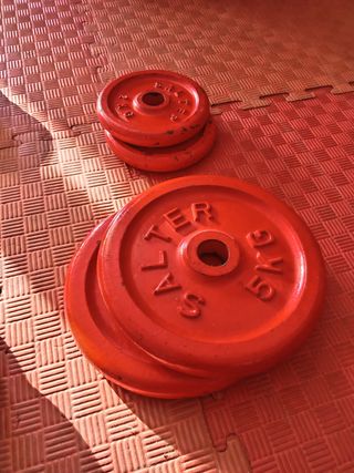 Pesas y barras gimnasio