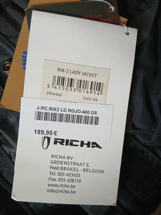 Chaqueta Moto Mujer Richa. Nueva. Talla S