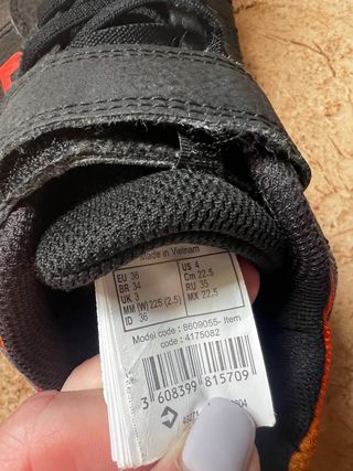 Zapatos deportivos niño negro/naranja