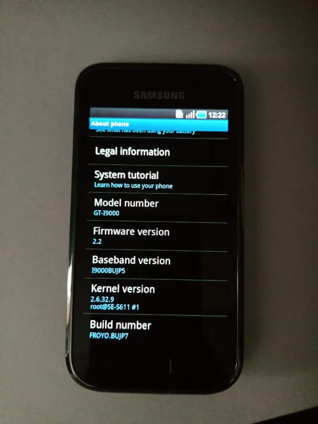 Samsung GT-I9000 Negro