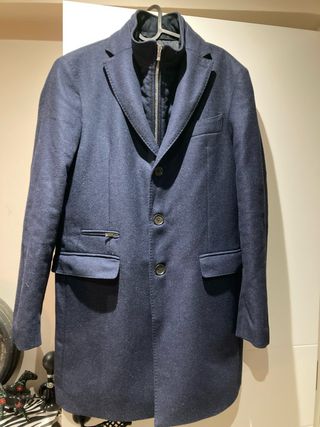 Abrigo lana azul The Society Shop Talla M